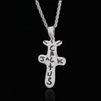 Hip Hop Jewelry with Zircon Pendant Cross Necklace