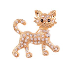 Cat Brooch, Floral Pin, Accessories