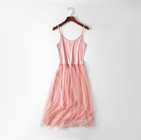 Summer Women’s Lace Layered Maxi Dress with Camisole