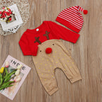 Baby Christmas Reindeer Romper with Hat