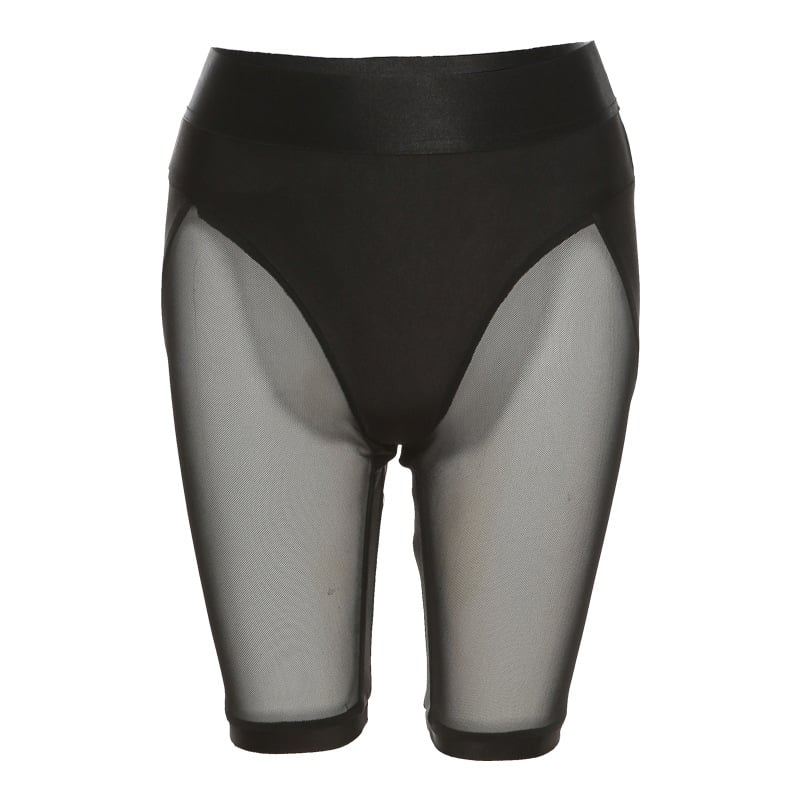 High Waist Sexy Mesh Stitching Shorts for Women
