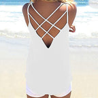 Strappy Cross-Back Sleeveless Cami Tank