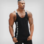 Men's U-Neck Contrast Sports Tank Top for Spring/Summer
