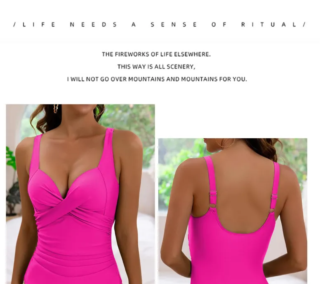 Ruched Push-Up One-Piece Swimsuit