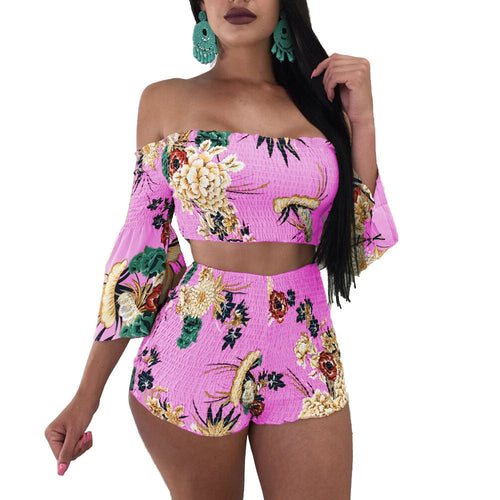 2019 Women's Casual Top and Shorts Beach Set