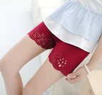 Summer Korean Lace Hollow Safety Shorts for Women