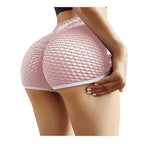 Women's Solid Jacquard Sports Yoga Shorts (Europe & USA)
