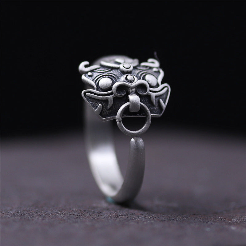 Thai Silver Beast Head Ring
