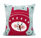 Embroidered Christmas Gnome Pillow Cover - Holiday Home Decor