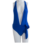 Deep Plunge Halter One-Piece Swimsuit
