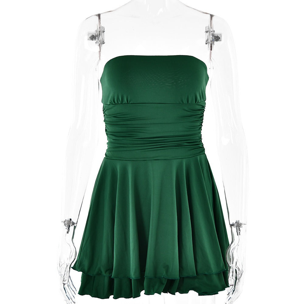 Off Shoulder Tube Top & High Waist Skirt Set