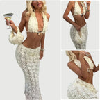 Rosette Halter Two-Piece Beach Set