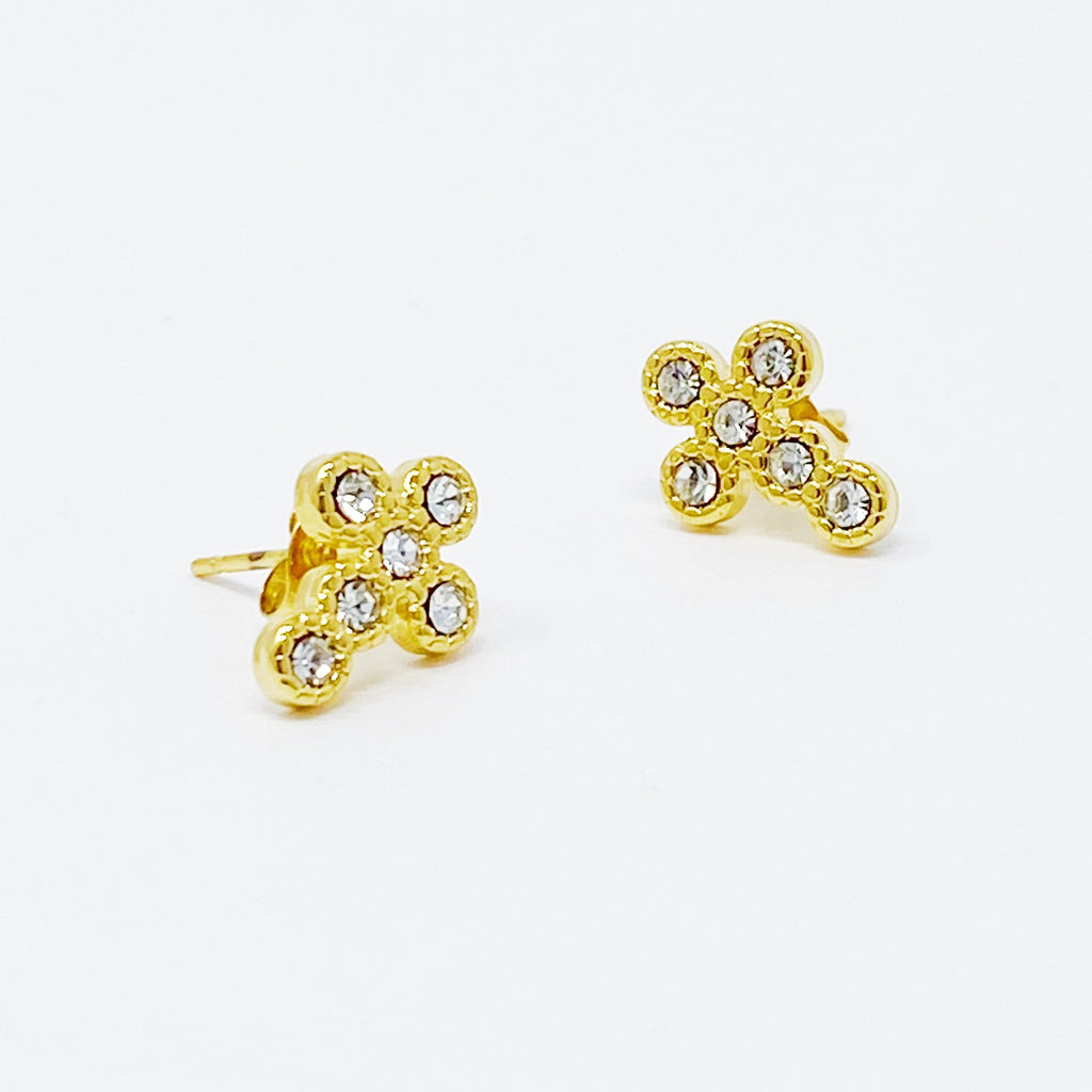 Dainty Cross Stud Earrings | Christian Jewelry