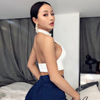 Trendy Backless Halter Top for Women 2019