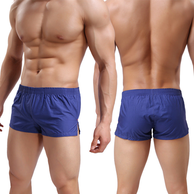 Men's Green Cotton Arrow Shorts / Swim Trunks