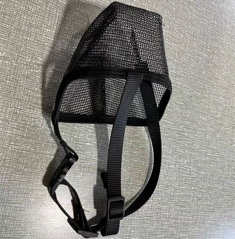 Breathable Mesh Dog Muzzle, Soft Adjustable Mouth Cover to Prevent Biting and Barking, Anti-Chewing Muzzle for Small to Large Dogs XS-XL