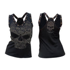 Skull Tank Top, Casual Sleeveless Shirt