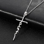 Stainless Steel Faith Cross Pendant Necklace | Christian Jewelry