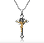 3D Stainless Steel Crucifix Cross Necklace