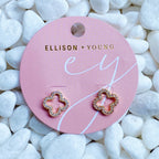 Rounded Cross Stud Earrings