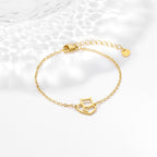 Stainless Steel Hollow Cat Chain Bracelet for Women