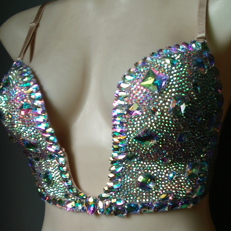 Rhinestone Embellished Bikini Top