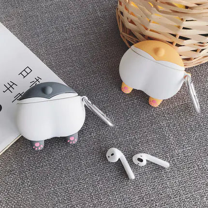 Cute Corgi AirPods Case - Silicone Wireless Headphone Cover | Accessory