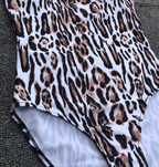 Leopard Print One-Piece Swimsuit