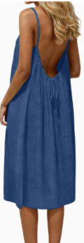 Women's Spaghetti Strap Backless Bodycon Dress