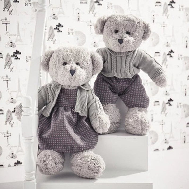 Sweater Couple Teddy Bear Comfort Plush Toy | Home Decor