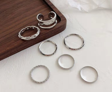 Korean Style Dual-Layer Cross Design Ring