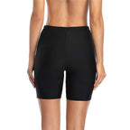 Women's Black Swim Boy Shorts / Swim Bottoms
