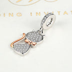 Silver Cat Charm Pendant
