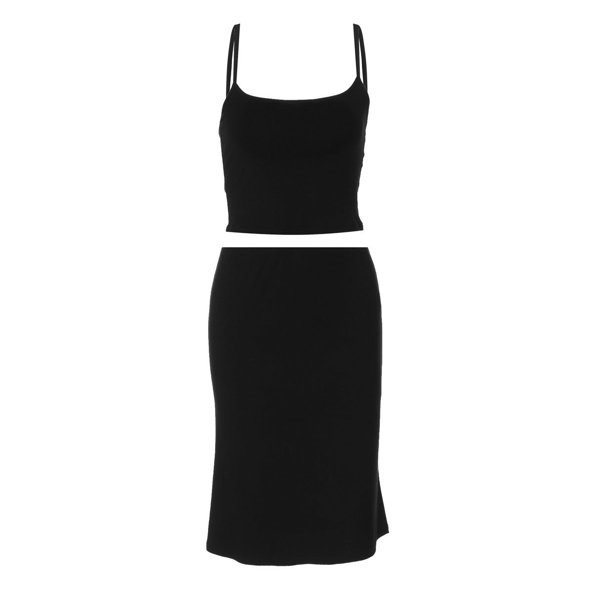 Solid Color Camisole and Mini Skirt Set