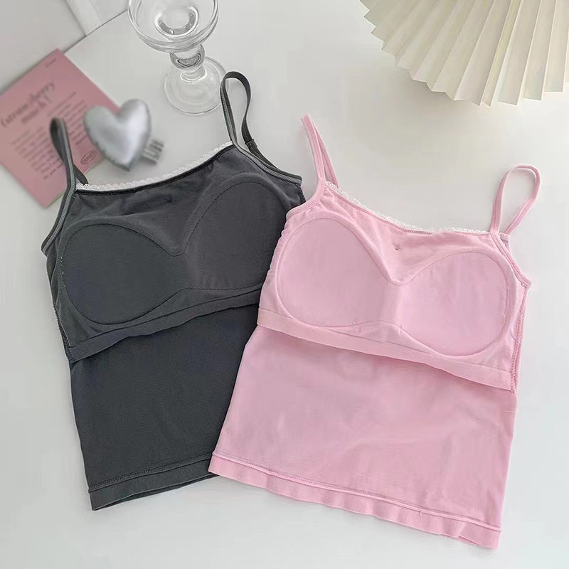 Lightweight Y2K Women's Padded Spaghetti Strap Tank Tops