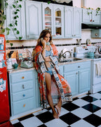 Floral Kimono Beach Cover-Up for Women