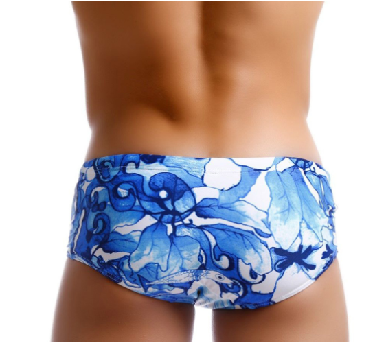 Printed Low Waist Quick-Dry Swim Trunks (Swim Shorts)