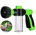 High-Pressure Pet Shower Sprayer with Soap Dispenser, 8-in-1 Spray Nozzle Hose Attachment for Dog Bathing, Car Washing, and Watering