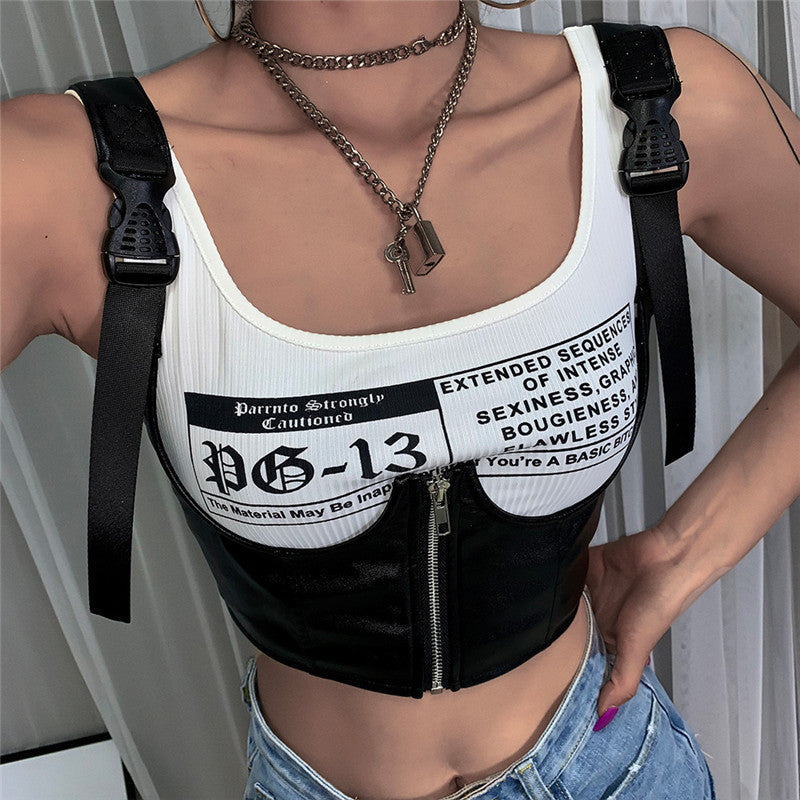 Trendy PU Leather Crop Top for Women - Street Style