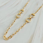 Double Equestrian Horsebit Chain Necklace