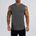Smooth Solid Summer V-Neck Sports Tank Top