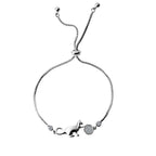 Cat and Ball Pendant Adjustable Bracelet