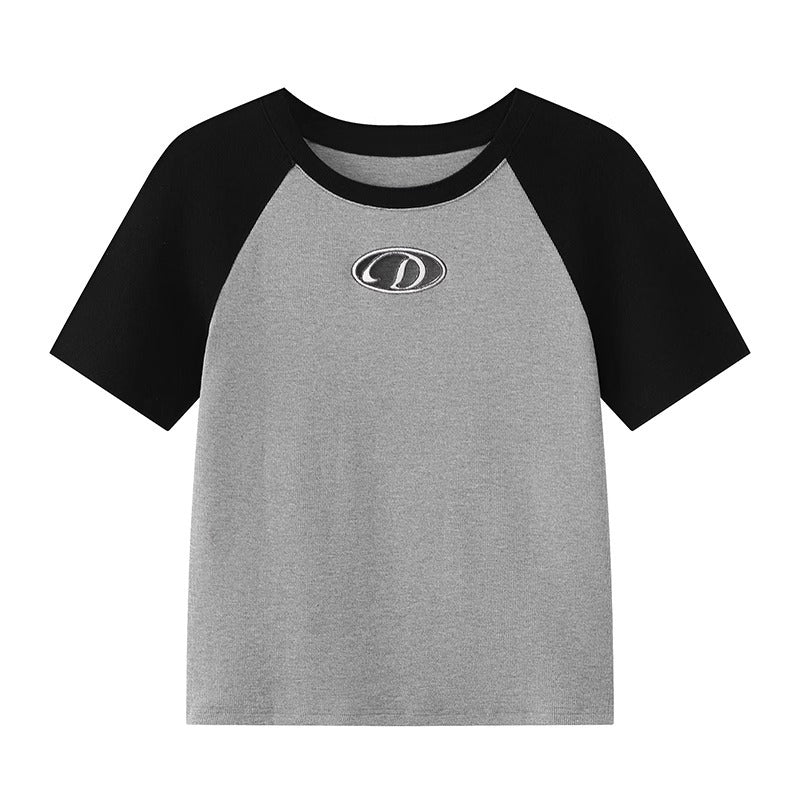 Women's Asymmetrical Crop Top with Bump Shoulder Design