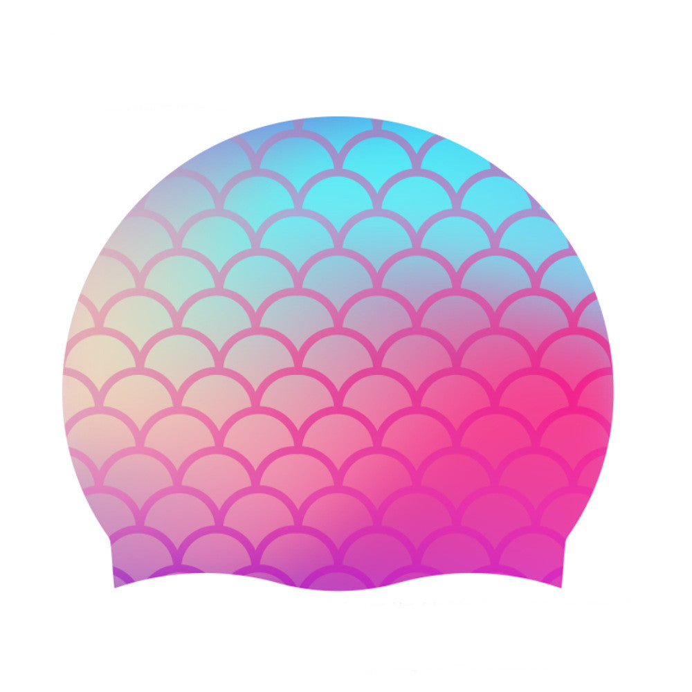 Printed Silicone Swim Cap (Mermaid Scale)