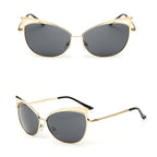 Gold Metal Cat-Eye Sunglasses
