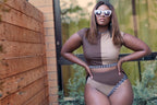 Plus Size High-Waisted Bikini Set