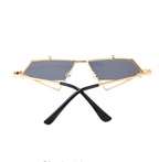 Geometric Gold Metal Sunglasses