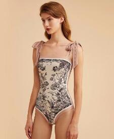 Livia Toile Floral Tie-Shoulder One-Piece Swimsuit