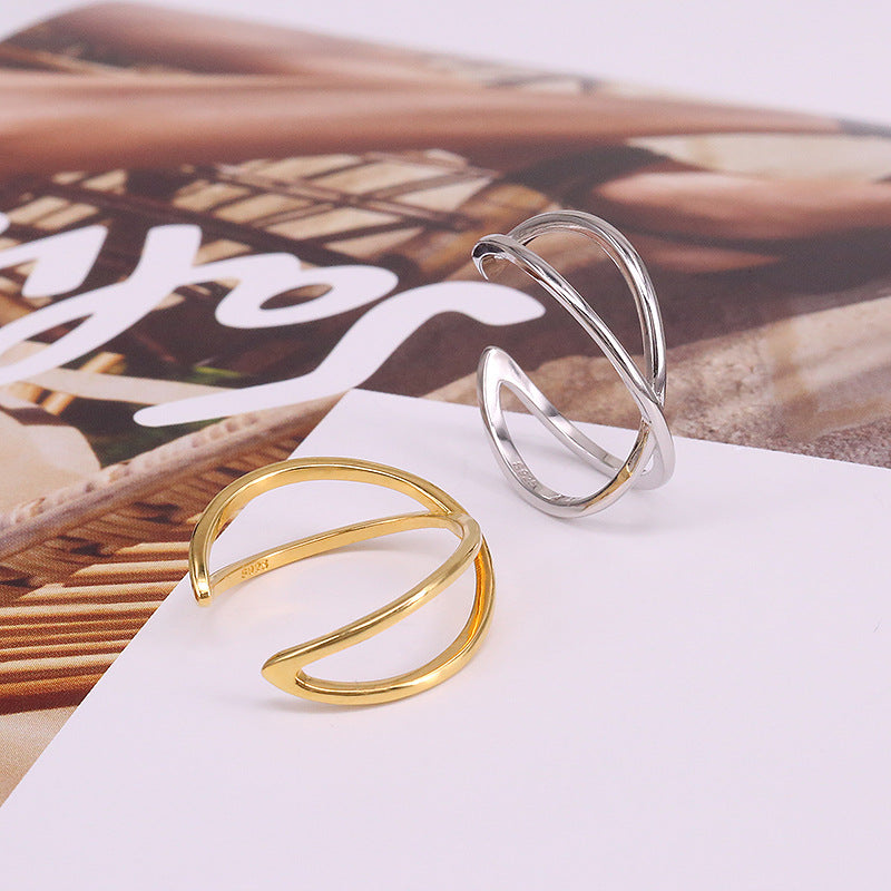 Simple X Cross Creative Ring