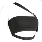 Asymmetric Hollow Out One-Shoulder Tank Top for Women